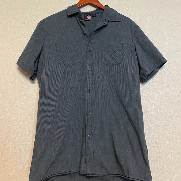 Burnside Other - Burnside Short Sleeve Button Down Shirt - Gray
